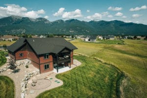 Kalispell Home Aerial Photo Mountains
