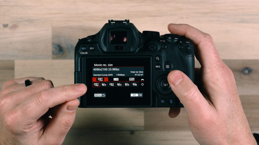 Canon EOS R6 Mark III Quick Start Guide: Controls, Settings & Everything You Need to Get Shooting 18 Canon EOS R6 III Movie Record Size Menu Settings