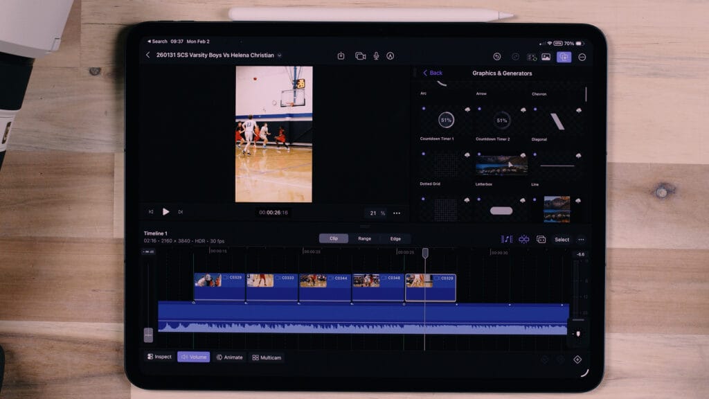 FCP iPad Editing Tutorial Graphics Generators