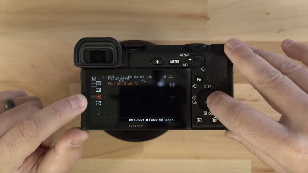 Sony a6400 Focus Area set to Flexible Spot