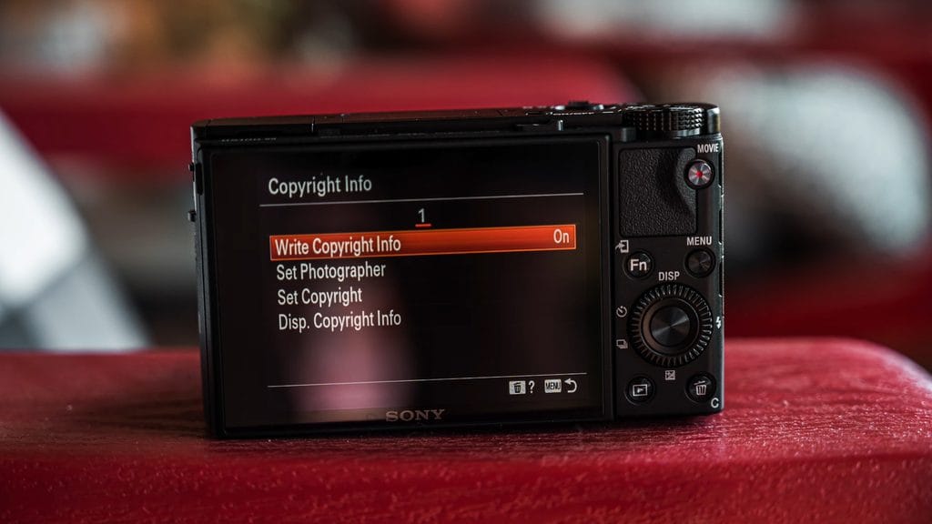 Sony RX100 VII Setup Guide: The 12 Settings I Change First 15 Sony RX100 VII Copyright Info settings