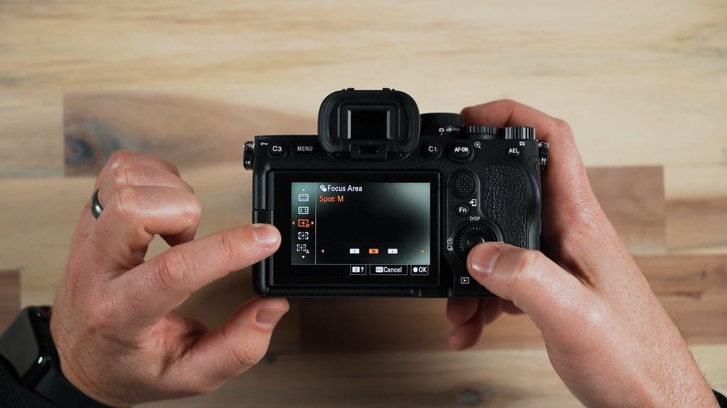 Sony a7 IV Beginner's Guide: How to Use Your New Camera 5 Sony a7 IV Focus Area set to Spot